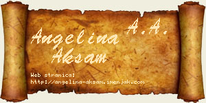 Angelina Akšam vizit kartica